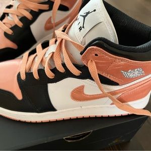 Jordan Kids' Pink and Black Sneakers